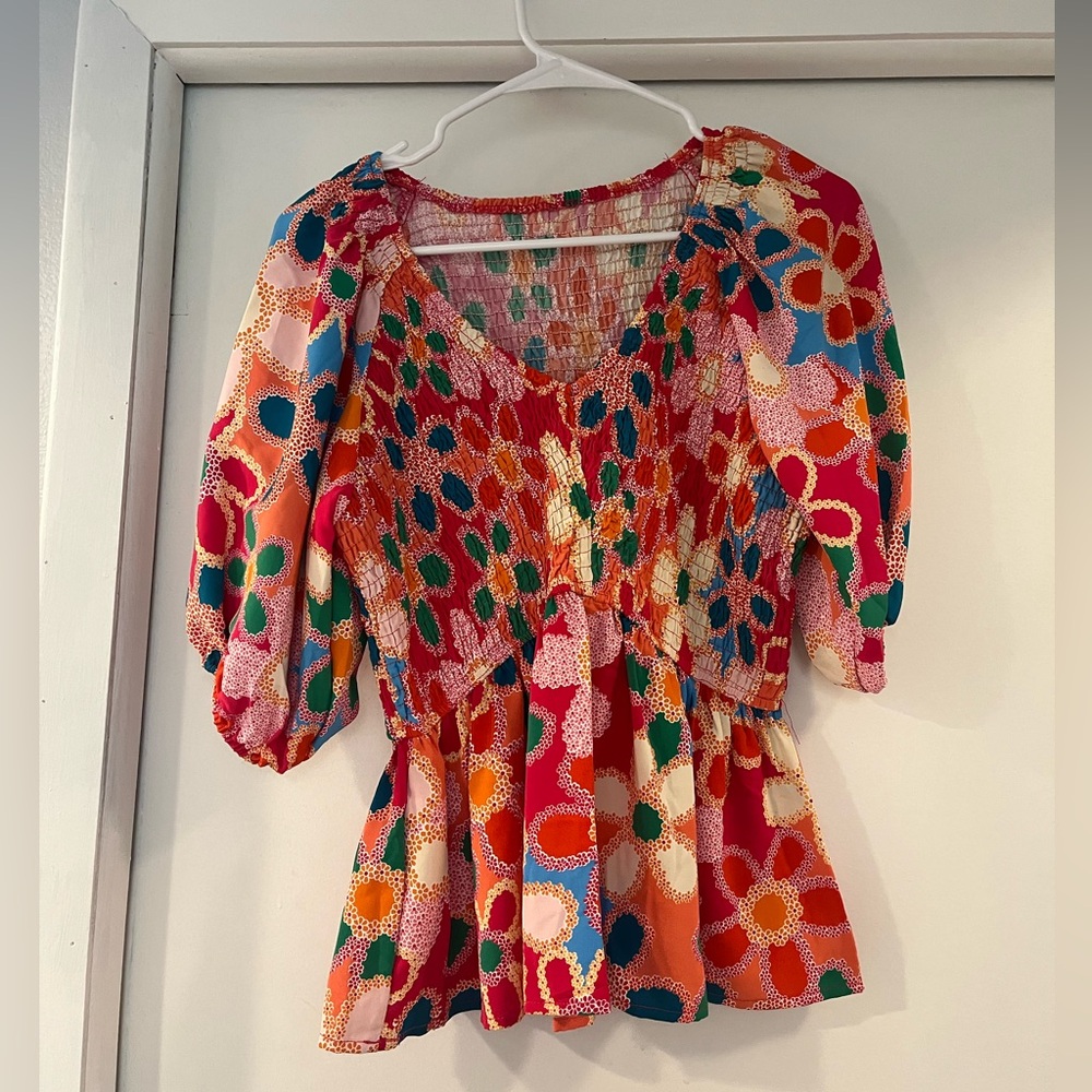 Colorful flower blouse